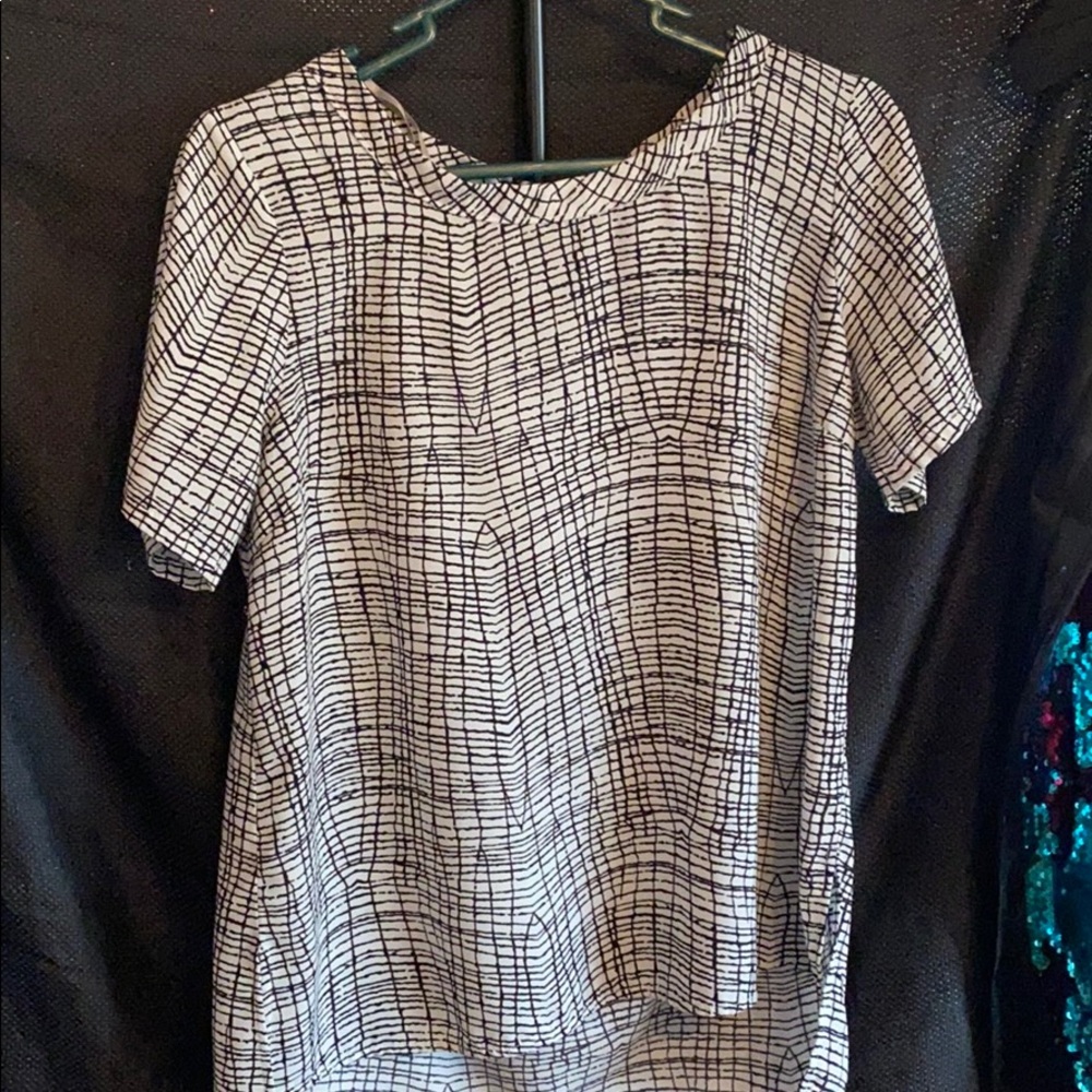 Black and White work Blouse